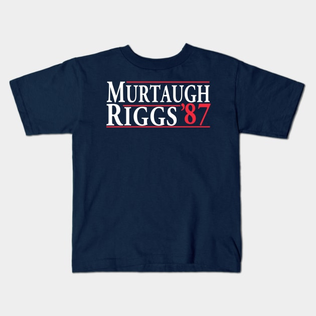 Murtaugh Riggs Campaign Kids T-Shirt by CYCGRAPHX